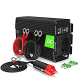 Green Cell® 300W/600W 24V auf 230V Sine Wave Volt kfz Spannungswandler Wechselrichter Power Solar Inverter DC AC Umwandler Stromwandler Wohnwagen Auto Modifizierte Sinus Zigarettenanzünder Steck