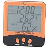 WDJZNH Digital Wireless Hygrometer Innen Außen-Thermometer-Temperatur und Luftfeuchtigkeitsmesser-Monitor mit Hintergrundbeleuchtung LCD-Display und Feuchtigkeitsmessg