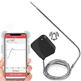 cjcaijun Thermoelementblöcke Drahtlose Digitale küche Kochen nahrung Fleisch Thermometer mit sonde for BBQ Rauchergrill Ofen Einfach und praktisch (Color : Black)