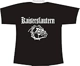 Kaiserslautern (mit Bulldogge); Städte Polo T-Shirt schwarz, Gr. XXXL