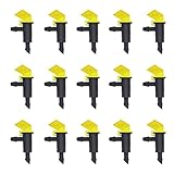 MattLxu 50 Pack 1/2. GPH Flagge Dripper Emitter Tropfer Emitter 2l / h. Bewässerung Emitter Sprinkler Trippers Systemteile Verbinden Sie 4mm / 7mm Schlauch for Rasen Gemüsegarten (gelb)