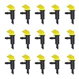 MattLxu 50 Pack 1/2. GPH Flagge Dripper Emitter Tropfer Emitter 2l / h. Bewässerung Emitter Sprinkler Trippers Systemteile Verbinden Sie 4mm / 7mm Schlauch for Rasen Gemüsegarten (gelb)