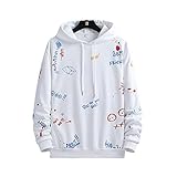 Hoodie Herren Bedrucken Buchstabe Loose Langarmshirt Herren Moderner Mode Urban Style Paar-Outfit Männer Und Frauen Können Tragen Frühling Herbst Lassig Pullovers H