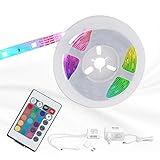 Briloner Leuchten – LED Band 10m, dimmbar, RGB, LED Streifen 300xRGB-LED 0,08W, selbstklebend, weiß, 10.000x10x2,5mm (lxbxh), 2024-300