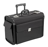 Pilotenkoffer mit Rollen - extra groß: 51 x 44 x 28 cm!!!