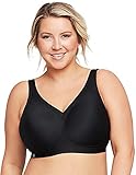 Glamorise Damen Nahtloser, bügelloser MagicLift-Sport-BH für große Größen Nr. 1006