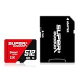 512GB Micro SD Karte mit SD Card Adapter SD Speicherkarten (Klasse 10 High Speed) TF Karte für Kamera Telefon Computer Spielkonsole Dash Cam Camcorder GPS Überwachung E-Reader D