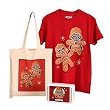 Star Wars Geschenk Set Galactic Empire Cookies Darth Vader Stormtrooper Box Jutebeutel T-Shirt für Fans - M