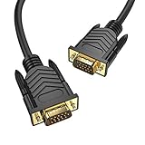 TESmart VGA Kabel, VGA zu VGA Monitorkabel Stecker auf Stecker VGA Bildschirm Kabel VGA/S-VGA Monitorkabel D-Sub Kabel 15-polig (1,5m)