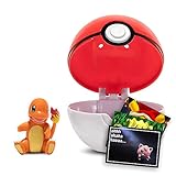 Lively Moments Pokemon Pokeball Clip ´N´ GO Glumanda (sitzend) mit Pokéball und Exklusive GRATIS Grußk