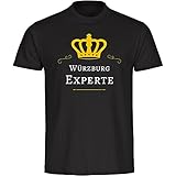 Multifanshop® Herren T-Shirt - Würzburg Experte - schwarz - Männer Shirt - Größe:XL