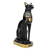 HERCHR Ägyptische Katze Harz Statue handgefertigte Katzenskulptur Dekoration, Haushalt Sammler Figur für Haus Zimmer Garten Ornament Exquisite Dek