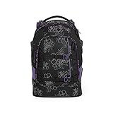 Satch pack Schulrucksack - ergonomisch, 30 Liter, Organisationstalent - Ninja Hibiscus - Black