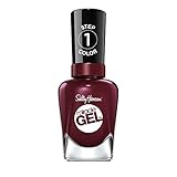 Sally Hansen Miracle Gel Nagellack, ohne künstliches UV-Licht Wine Stock, Weinrot, mit intensiv glänzendem Gel-Finish, Nr. 480 (1 x 14,7 ml)