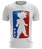 Stylotex Fitness T-Shirt Herren Sport Shirt DBZ Gym Tshirts für Performance beim Training | Männer Kurzarm | Funktionelle Sport Bekleidung, Farbe:Weiss, Größe:L