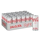 Coca-Cola Light Taste, Erfrischendes Softgetränk in coolen Dosen - Coca-Cola Geschmack ohne Kalorien, EINWEG Dose (24 x 330 ml)