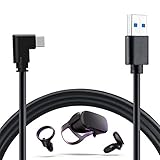 USB A auf USB Typ C Kabel, 3 m, kompatibel mit Oculus Quest 1/2 Link Kabel, 10 Gpbs High Speed Datenübertragung & Schnellladekabel für Quest Link Steam VR Headset und Gaming-PC und alle Typ-C-G