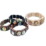 4pc Holz Saints Catholic Armband St Jesus Maria Katholischen Schmuck