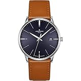 Junghans 058/4801.00 Herren-Funkuhr Meister Mega Analog mit Leder-Armb