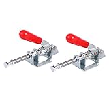 Toggle Clamp Vertikale Handwerkzeuge aus Kohlenstoffstahl Mit Roter Griff Toggle Clamp 2 Stück Schnellspanner Toggle Clamp Push Pull Toggle Clamp zum Schweißen Von Holzbearbeitungsmaschinen Verw