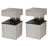 Duraline Mini Cube Kubus Regalträger, Metall, Gebürstet Nickel, 12 x 4.3 x 17 cm, 2-E