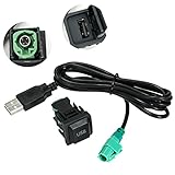 Auto USB Audio Kabel Adapter, CD-Player Radio Kabel, USB Einbaubuchse, Ersatz für VW Volkswagen (130cm)