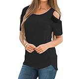 Sommer-T-Shirt, V-Ausschnitt, Batik, kurzärmlig, bedruckt, lockere Sommer-T-Shirts, Tops für Damen, Hellbraun, Schwarz , X-Larg