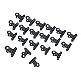 JYHSHENG Briefpapier-Clip, 20 stücke 30 * 32mm metallclips Mini Metall scharnier klammern fahl Papier Geld Binder Klemmen für Tags Taschen Shops Office Home küche (Size : Black)