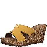 Tamaris Damen ClogsPantoletten 27242-34, Frauen Clogs, feminin elegant Women's Women Woman Freizeit leger Slipper Slides Sandale,Sun,38 EU / 5 U