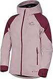 normani Damen wasserdichte, Lange Regenjacke - leichte, atmungsaktive Outdoorjacke mit Kapuze Windbreaker - Wassersäule: 20.000 mm Farbe Rosa Größe 3XL
