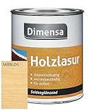 DIMENSA Holzlasur | Wetterschutzlasur | Holzschutzlasur | Premium Qualität | Außen | Aromatenfrei | 0,75l - Farb
