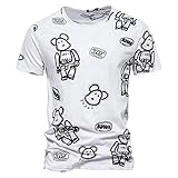 SSBZYES Herren Kurzarm T-Shirt Herren T-Shirt Baumwolle Sport Rundhals Trend Bequemes Halbarm Herren T-Shirt Baumwoll T-Shirt S