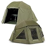 Lucx® Wolf Schirmzelt + Überwurf Brolly incl. Winterskin Shelter with Overwrap Angelzelt + Skin Karpfenzelt 10.000mm W