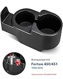 ISSYZONE Auto Getränkehalter Fortwo 450/451 1998-2015 Vordere Becherhalter Cup Holder mit 2 Getränkeschalen, Schw