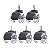 JUSTHENGGUANG 5 stücke Bürostuhl Caster Räder Weiche Sichere Stuhlwalzen Ersatz for Schreibtisch Bodenmatten Möbel Hardware Universal R