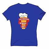 T-Shirt Oktoberfest BIERGLASS Wiesn Munchen Munich Bayern S-3XL, XL, hellb