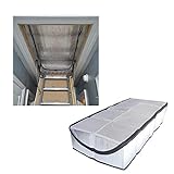 Dachboden Treppe Isolationsabdeckung – Premium Energiesparend Dachboden Treppe Tür Leiter Isolator Pull Down Zelt mit Reißverschluss 63,5 x 137,2 x 27,9