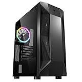 iTek Itek The Rock EVO Gaming Middle Tower, USB3, 12cm ARGB Fan, Side Panel Temp Glass Case The Rock EVO