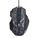 Nunafey Gaming-Maus, Gaming-Maus, kabelgebundene optische Gaming-Maus USB Lightweight Desktop Gaming-Wettbewerb für Gamer-Comp