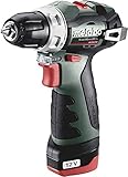 Metabo PowerMaxx BS BL 601721500 Akku-Bohrschrauber 12V 2Ah Li-Ion inkl. 2. wiederaufladbarer Akk