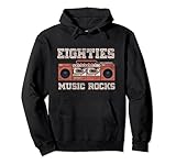 Love 80s Eighties Music Rocks Retro Boomboks Kassettenspieler Pullover H