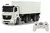 JAMARA 405148 - LKW Mercedes Benz Arocs 1: 20 2,4GHz - 2 Geschwindigkeiten, ca. 6 km/H, bis zu 30 min. Fahrspaß, Auflieger Per Fernsteuerung An-& Abkoppelbar, Container abnehmbar, Türen Ö