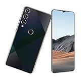 XXFZDCP Freigelockte Android-Smartphone, 7-Zoll-HD-Vollbild-Anzeige, Handy mit 48 MP-DREI-Kamera, 8 GB RAM + 256 GB ROM, 5800mAh-Batterie, schw