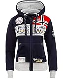 Geographical Norway Damen Sweatjacke mit Kapuze Navy XXL