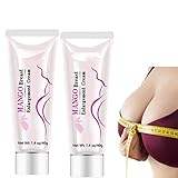 Mango-Brustvergrößerungscreme,Brustvergrößerungs- und Straffungscreme,Brustmassage-Creme,Vollere Brüste heben Ihre Brüste (2PCS)