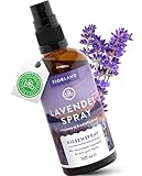 FJORLAND - Lavendelspray Kissenspray BIO 100 ml - Lavendelspray für Kopfkissen zum Einschlafen – Spray mit echtem, naturreinem Lavendelöl für Entspannung und einen erholsamen S