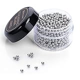Drincarier 1000 PCS Dekanter Reinigungsperlen,18/10 Edelstahl Reinigungsbürste für Wein Dekanter, Flasche, Hooke, Carafe und Vase, Edelstahl Reinigungskugeln (3mm 1000pcs)