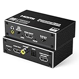 HDMI 2.0b Audio-Extractor – Tendak HDMI-Audio-Splitter 4K @ 60Hz HDMI zu HDMI/optischem Spdif/Koaxial/3,5 mm Stereo-Audio-Konverter, unterstützt HDCP 2.3 HDR ARC eARC 3D RGB 8:8:8 7.1CH ATMOS