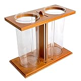 dxjsf Aquariumtank Kreativer Desktop Kleiner Aquarium Desktop ökologisches Glas Aquarium Eimer Aquarium Zierfisch-Fisch-Tank Aquarium für Goldfische (Color : White, Size : Empty Cylinder)