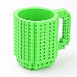 zelhdy Baustein Becher, Zusammengebaute Kaffeetasse, Mark Montiert Kreative Wasserbecher, Kreative DIY Baustein Tasse, Kindergeburtstag Party T